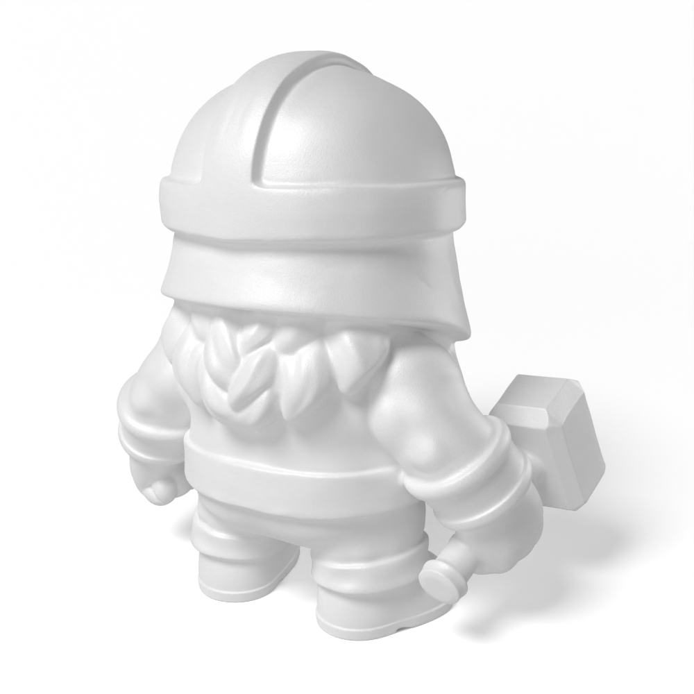 Paintable Dwarf Hammer Toy - A18