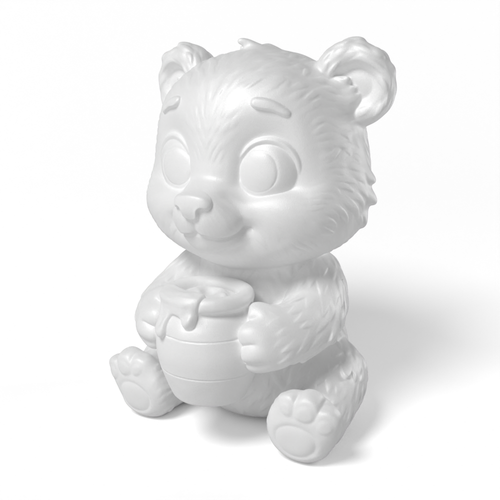 Paintable Bear Honey Pot Toy - A24