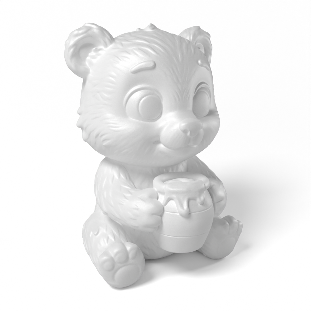 Paintable Bear Honey Pot Toy - A24