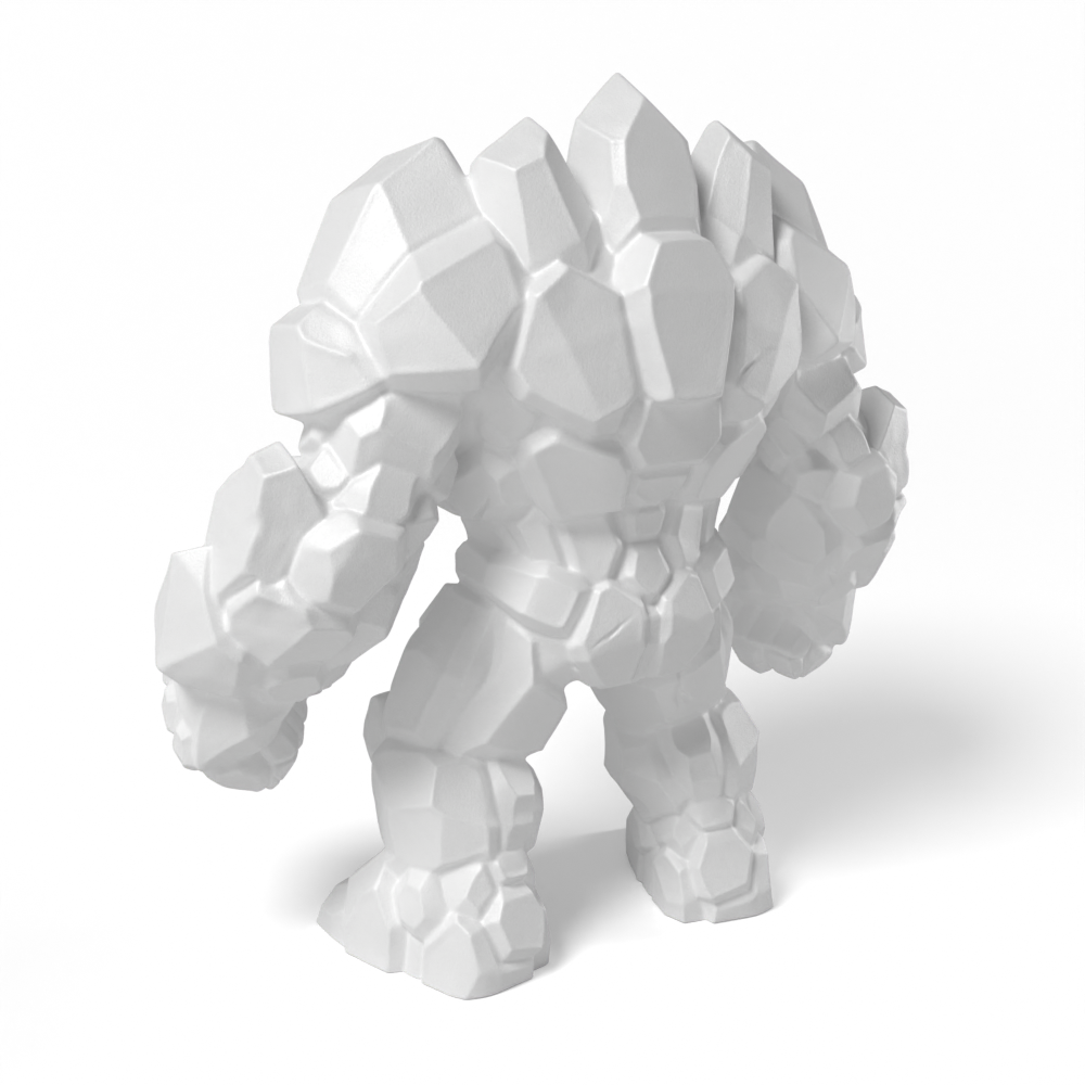 Paintable Crystal Golem Toy - A25