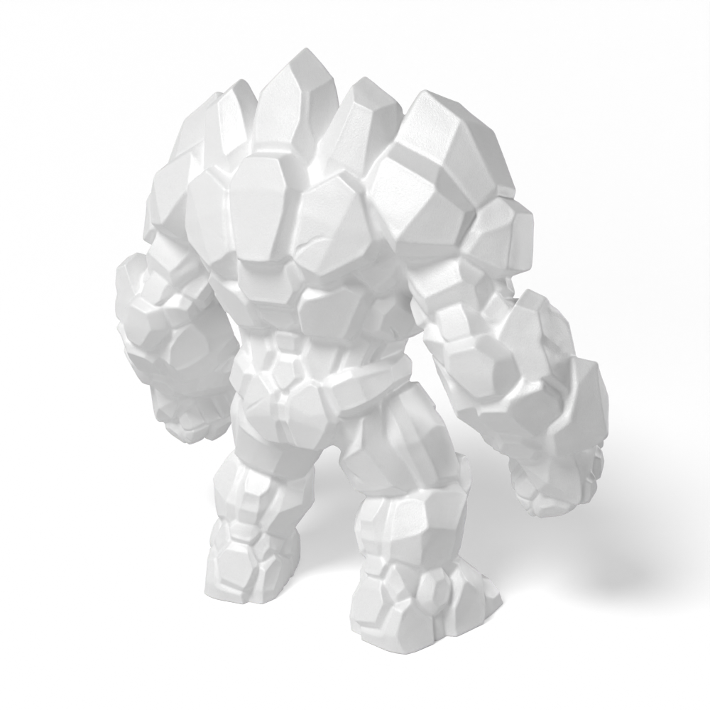 Paintable Crystal Golem Toy - A25