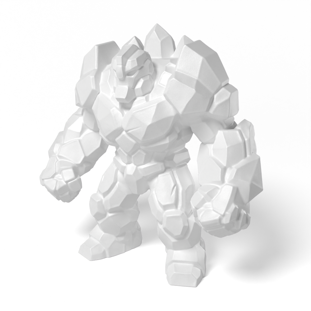Paintable Crystal Golem Toy - A25