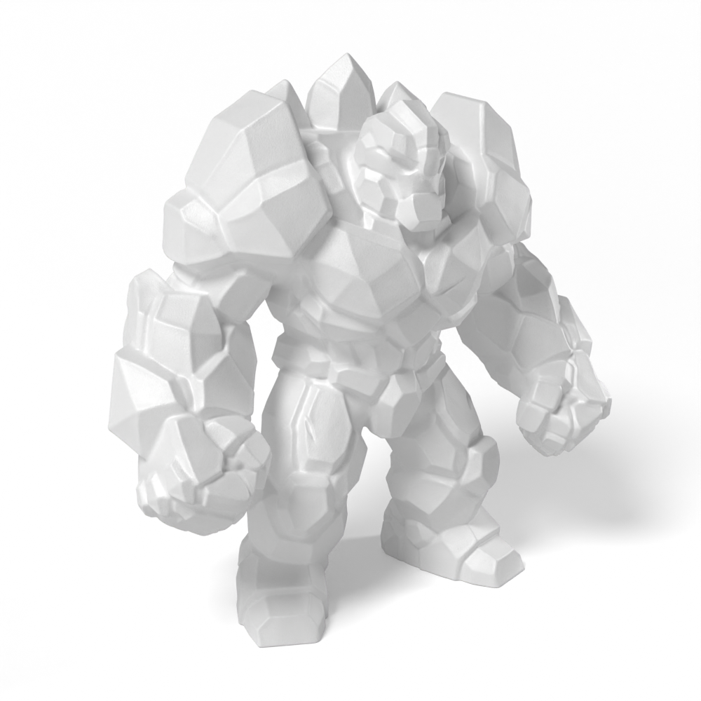 Paintable Crystal Golem Toy - A25
