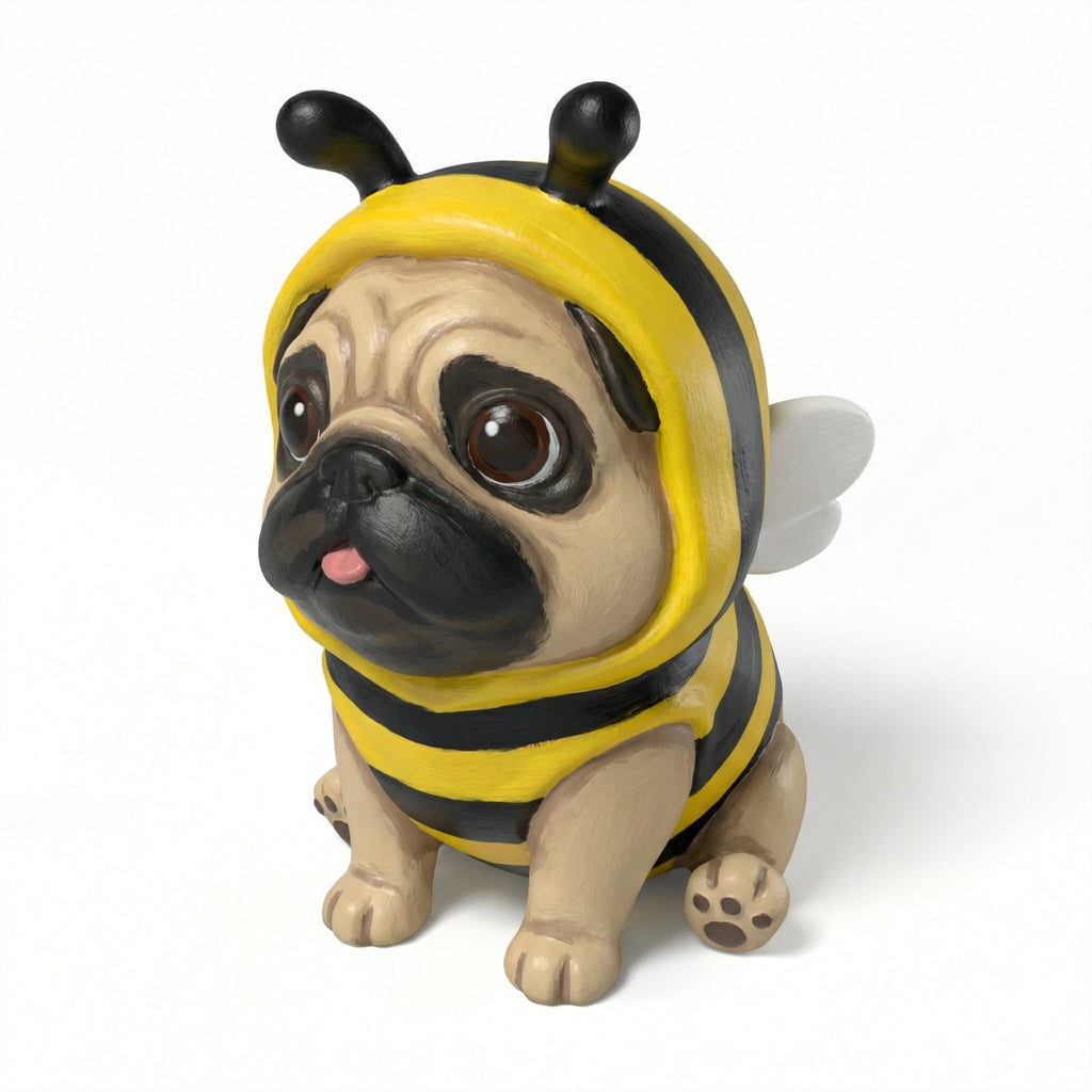 Paintable Pug Bee Costume Toy - A28
