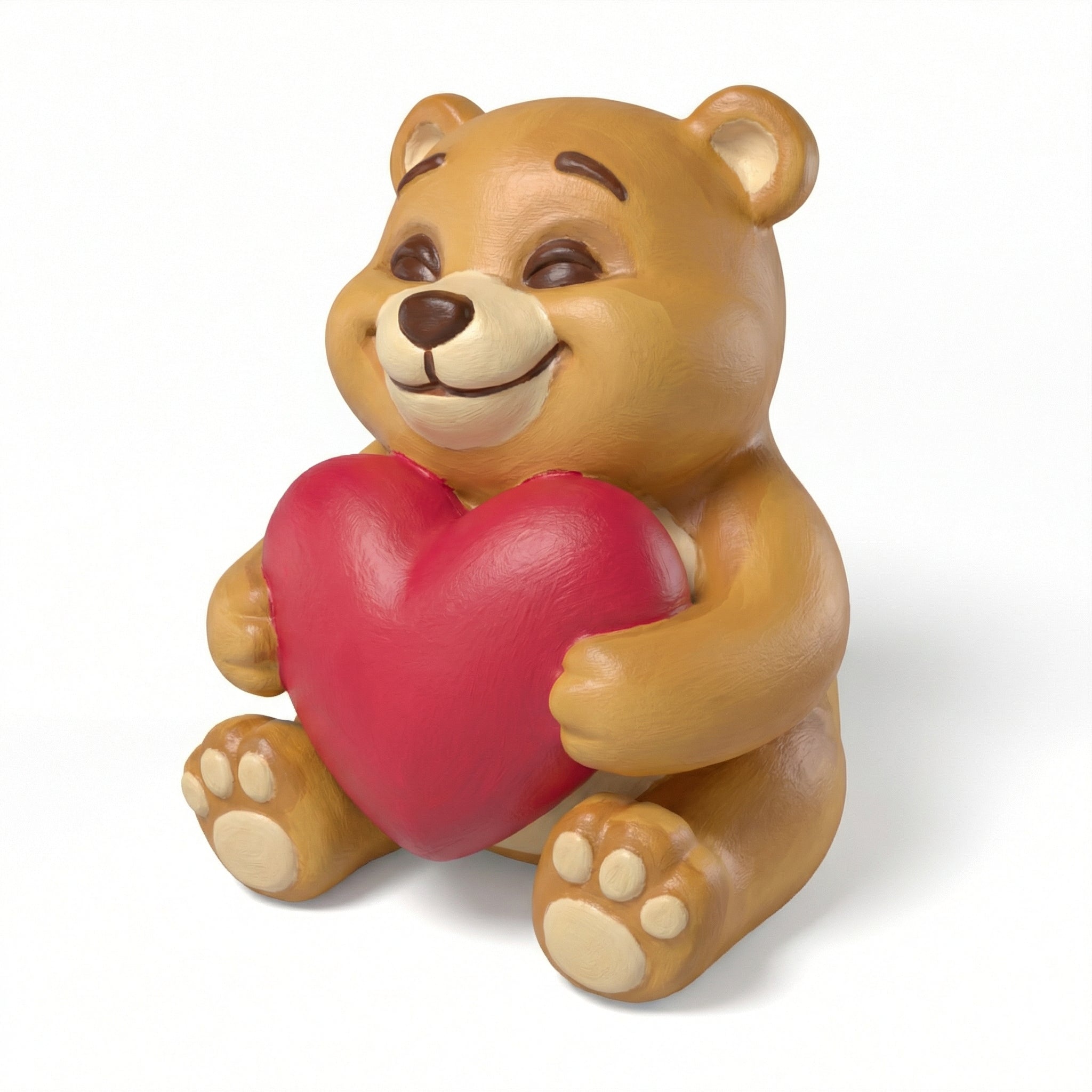 Paintable Bear Heart Toy - A37