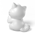 Paintable Cat Heart Toy - A39