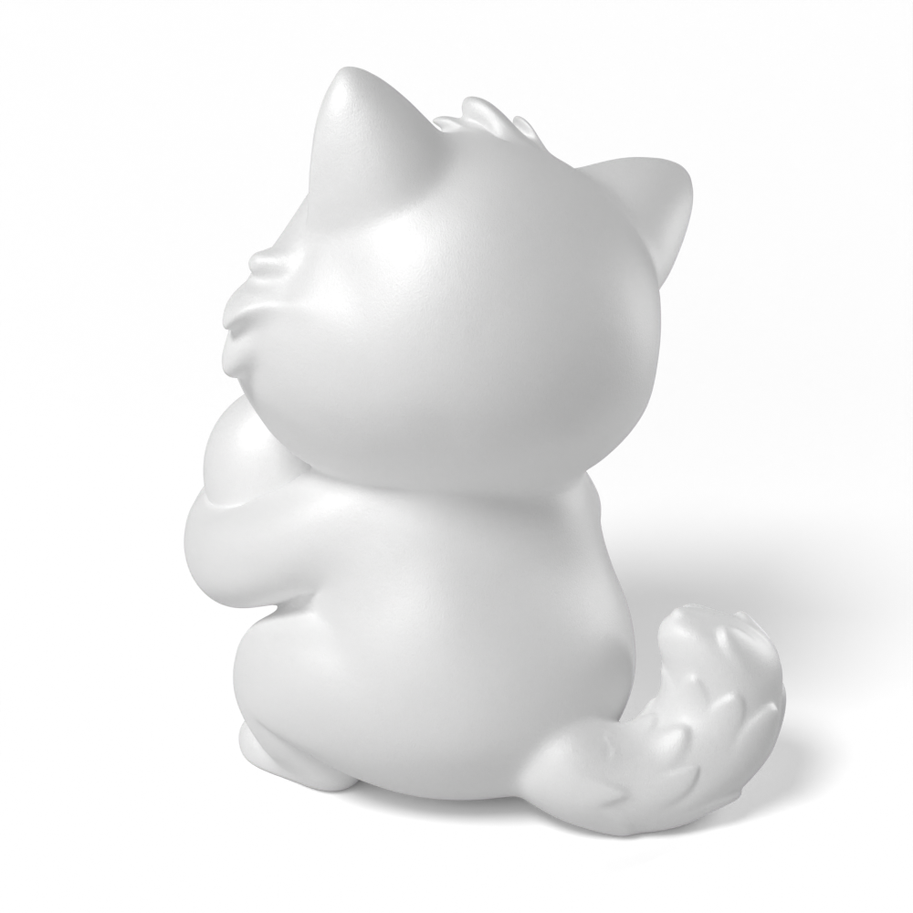 Paintable Cat Heart Toy - A39