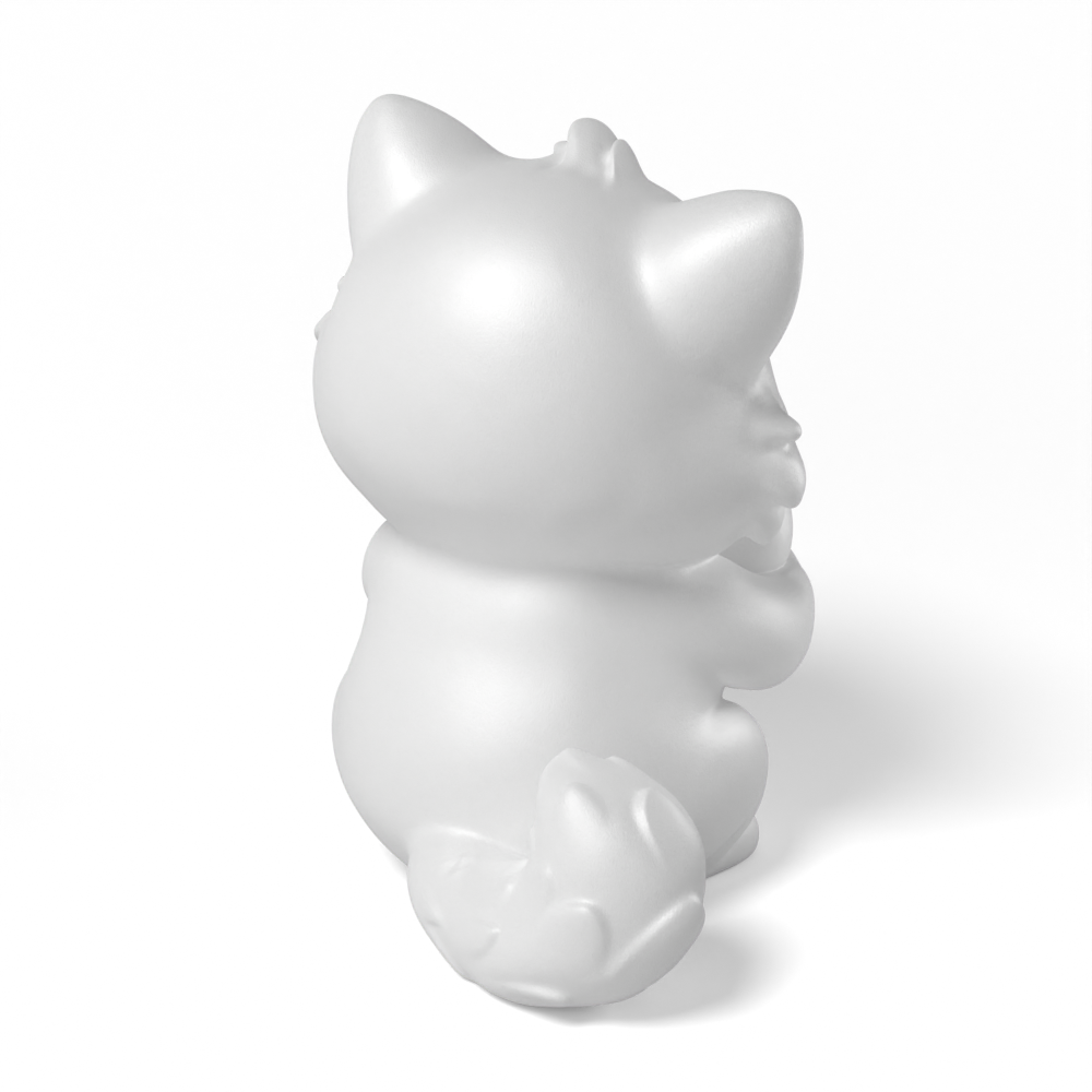 Paintable Cat Heart Toy - A39