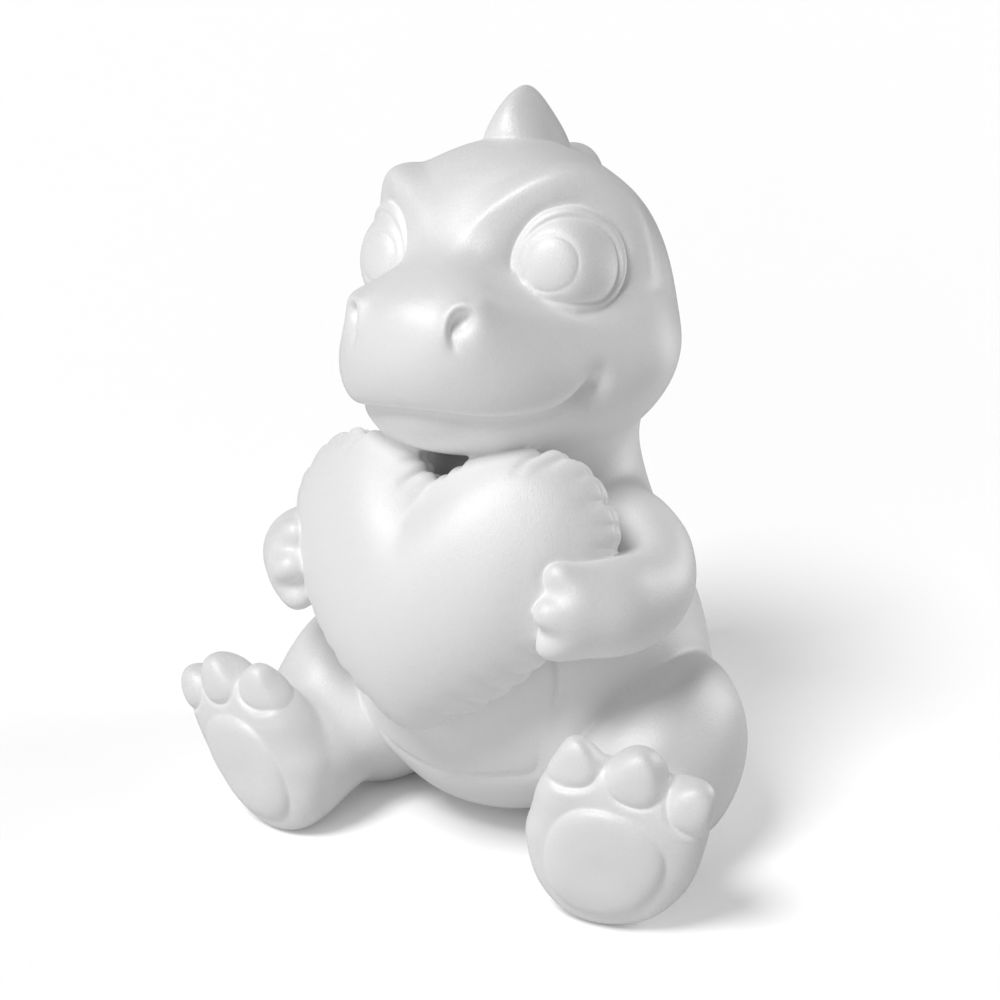 Paintable Dinosaur Heart Toy - A40