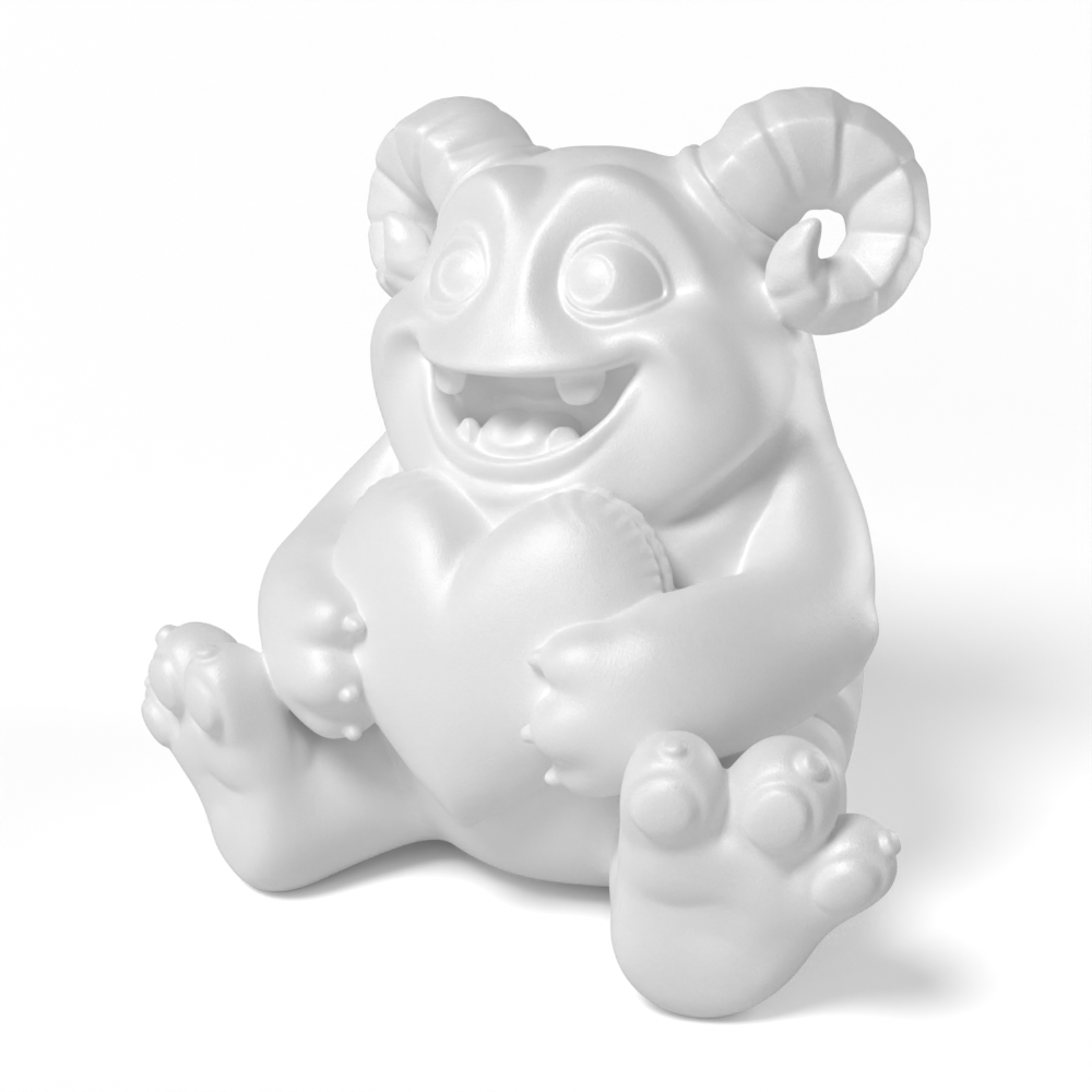 Paintable Monster Heart Toy - A41