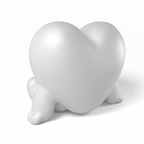Paintable Heart Shaped Toy - A42