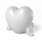 Paintable Heart Shaped Toy - A42