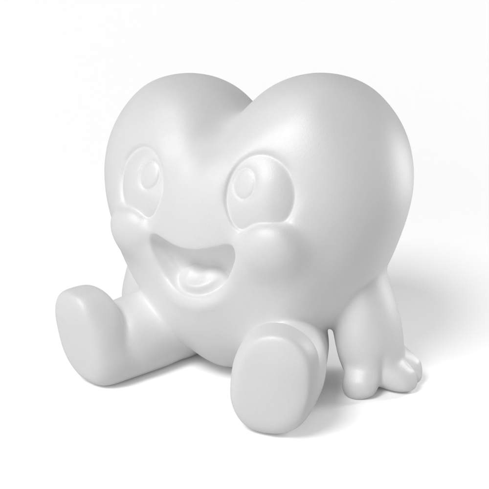 Paintable Heart Shaped Toy - A42