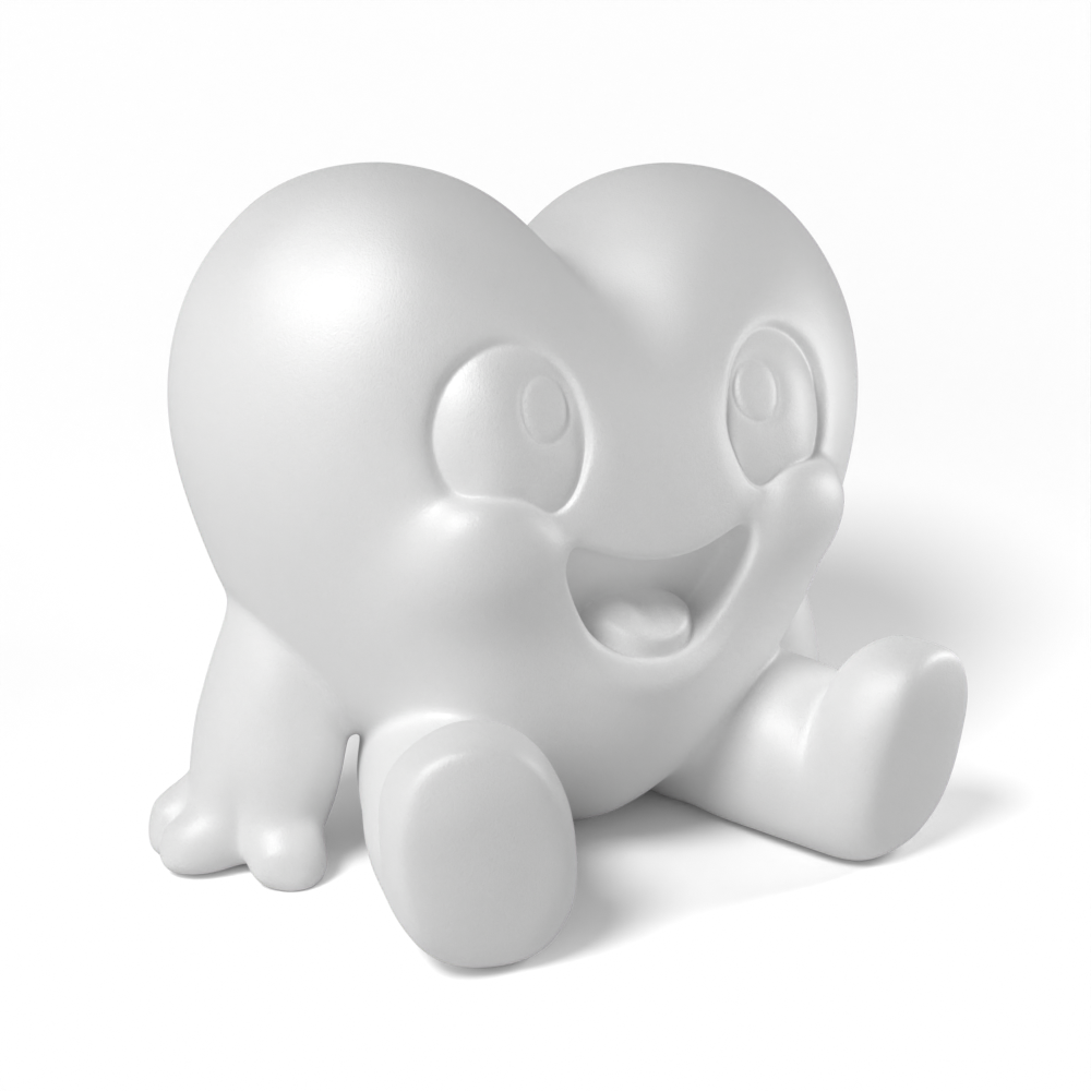 Paintable Heart Shaped Toy - A42