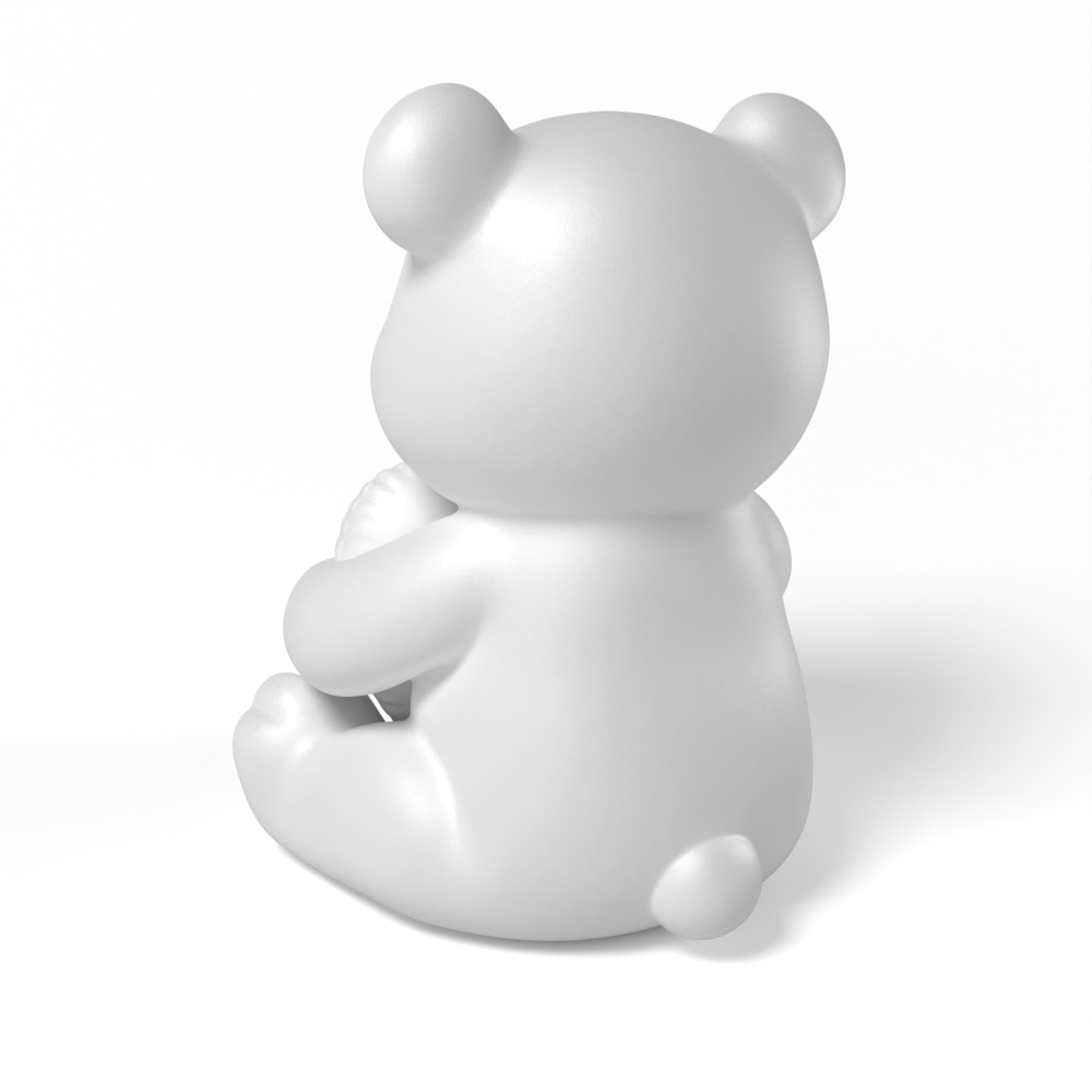 Paintable Bear Heart Toy - A43