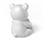 Paintable Bear Heart Toy - A43