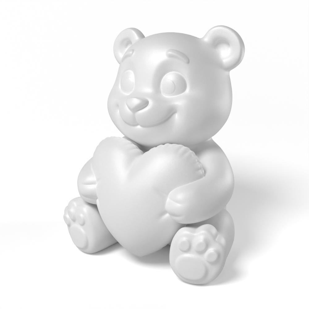 Paintable Bear Heart Toy - A43