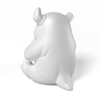 Unleash your artistic side with this DIY paintable creature figure. This blank art toy holds a heart, making it a unique canvas for customization and collecting.