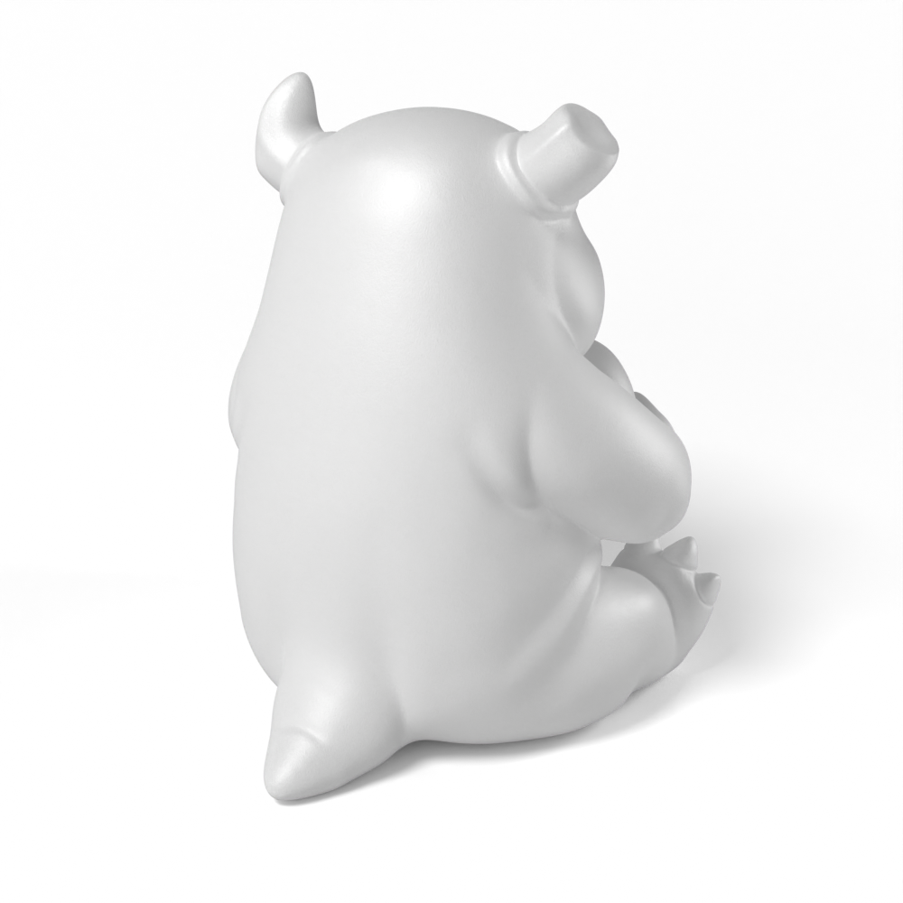 Unleash your artistic side with this DIY paintable creature figure. This blank art toy holds a heart, making it a unique canvas for customization and collecting.